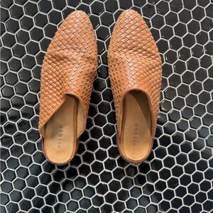 Nisolo Brown Woven Mules